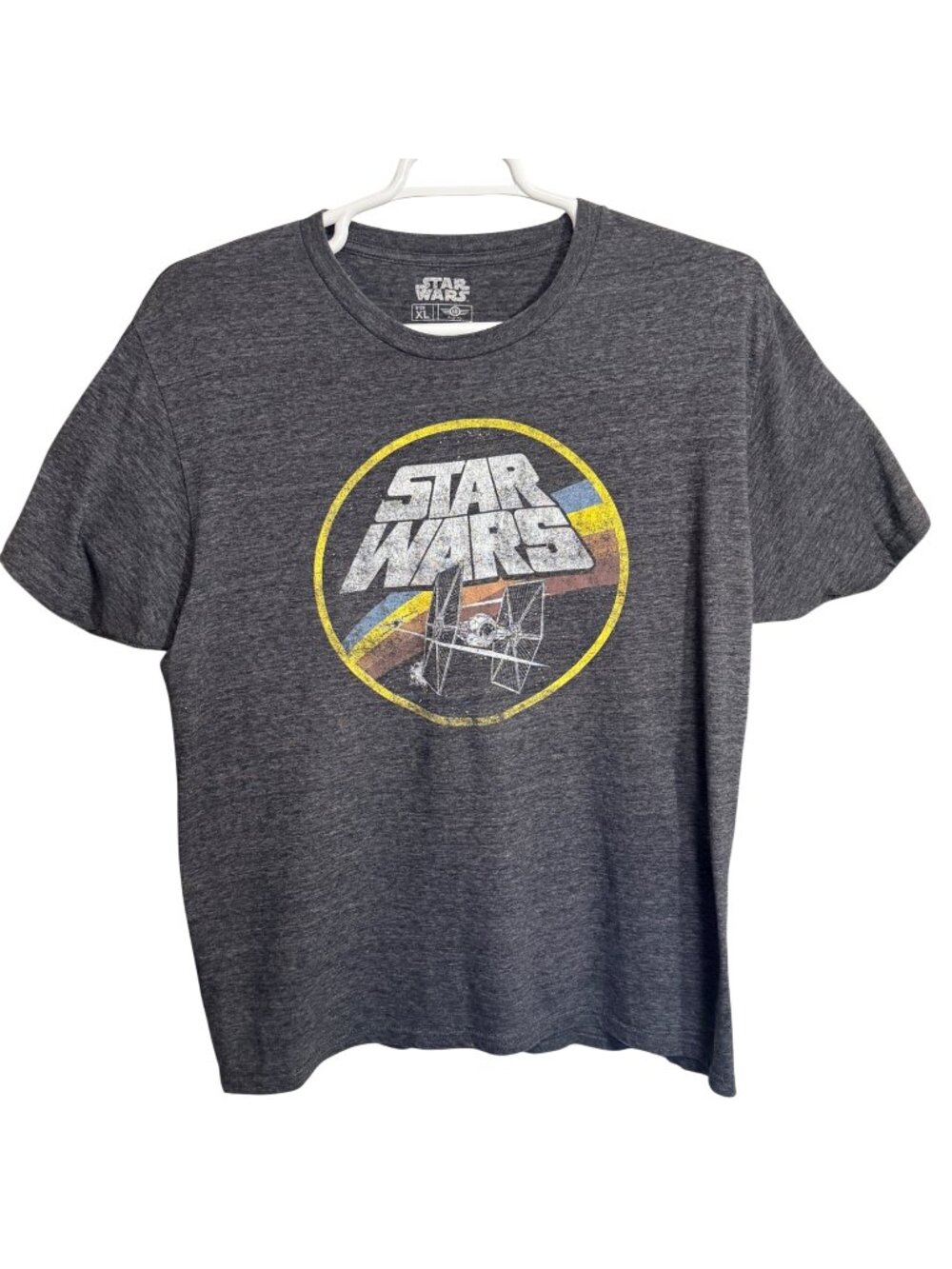 Star Wars Mens T Shirt Gray XL Tri Blend Retro Graphic Pre-Owned Tee